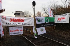 Protest górników w Libiążu