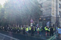 Protest górników z JSW w Warszawie 