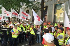 Protest górników z JSW w Warszawie 