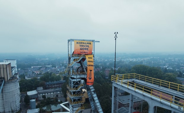 Protest Greenpeace na terenie kopalni w Rudzie Śląskiej. Wstrzymano wydobycie