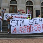 Protest hutników i górników. Zdenerwował ich minister Motyka