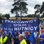 Protest hutników – nie zgadzają się na wygaszenie wielkiego pieca w Krakowie 