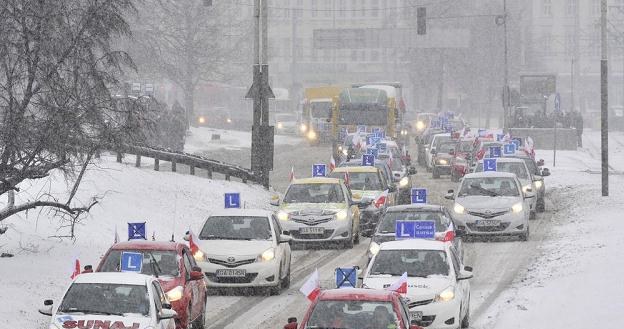 Protest instruktorów w Gdańsku / Fot: Przemek Świderski /Reporter