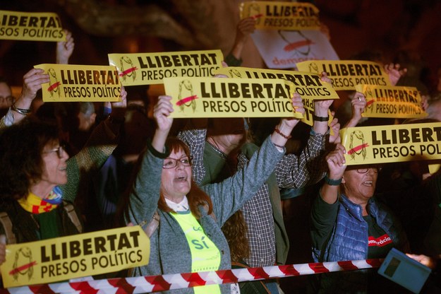 Protest Katalończyków w Barcelonie /QUIQUE GARCIA /PAP/EPA