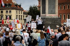 Protest katechetów w Warszawie