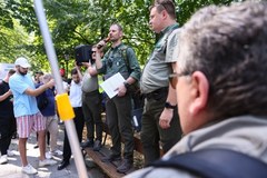 Protest leśników przed Kancelarią Prezesa Rady Ministrów