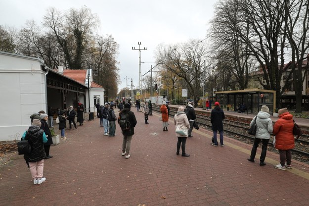 Protest maszynistów stołecznych kolei dojazdowych /Paweł Supernak /PAP