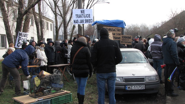 Protest mieszkańców Bielan w Warszawie /Monika Gosławska /RMF FM