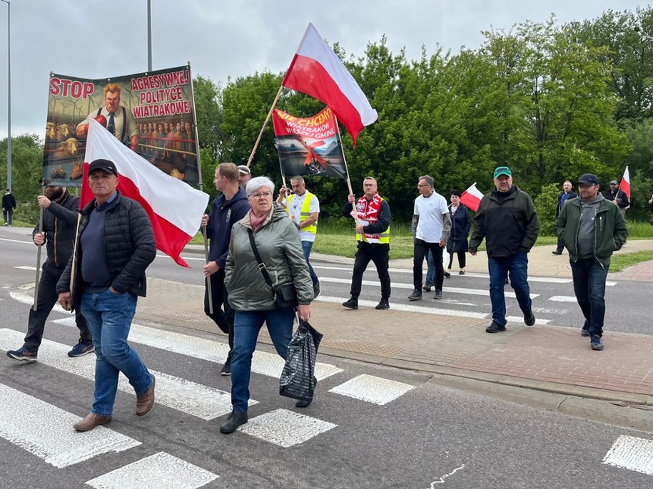 Protest mieszkańców gminy Piaski /Dominik Smaga /RMF FM
