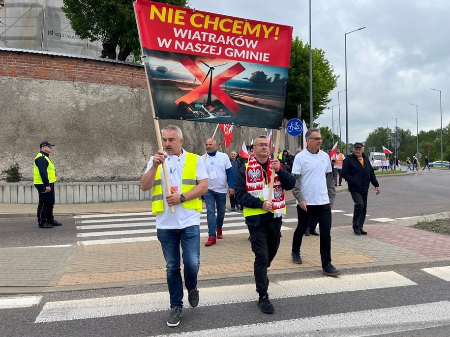 Protest mieszkańców gminy Piaski /Dominik Smaga /RMF FM