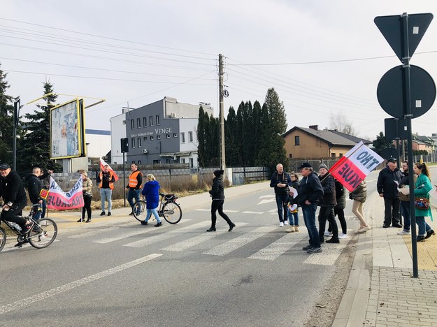 Protest mieszkańców łódzkiego osiedla Wiskitno /Agnieszka Wyderka /RMF FM