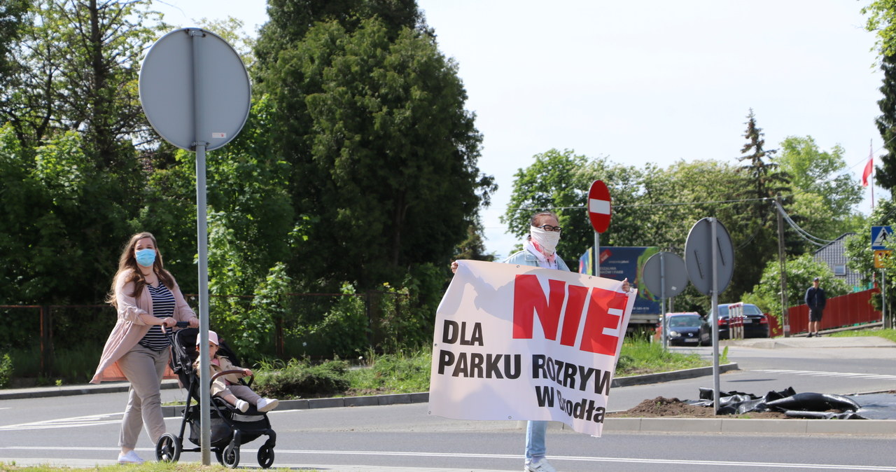 Protest mieszkańców małopolskiej Alwerni 