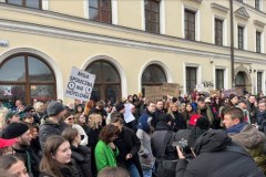 Protest mieszkańców na Kazimierzu w Krakowie. Zdjęcia