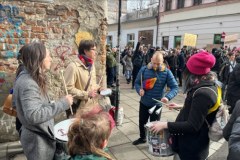 Protest mieszkańców na Kazimierzu w Krakowie. Zdjęcia