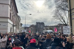 Protest mieszkańców na Kazimierzu w Krakowie. Zdjęcia