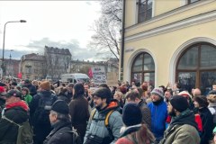 Protest mieszkańców na Kazimierzu w Krakowie. Zdjęcia