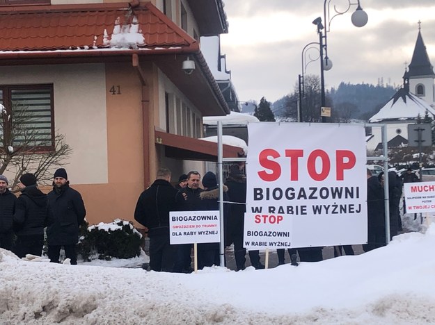 Protest mieszkańców Raby Wyżnej /Maciej Pałahicki /RMF FM