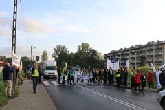 Protest mieszkańców Skawiny