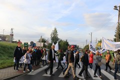 Protest mieszkańców Skawiny
