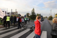 Protest mieszkańców Skawiny