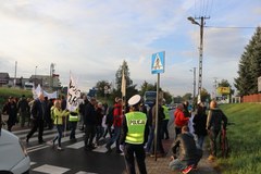 Protest mieszkańców Skawiny