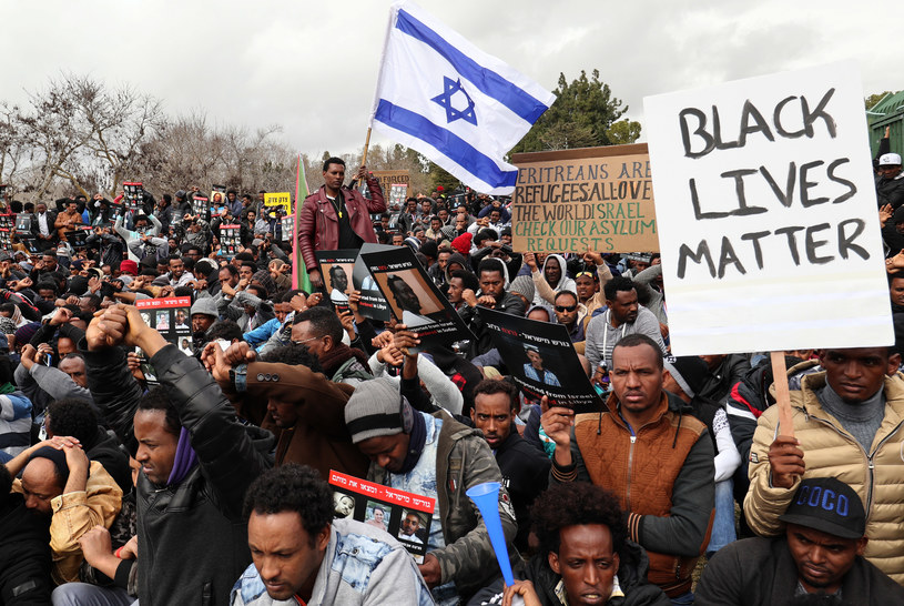 Protest migrantów w Izraelu /AFP