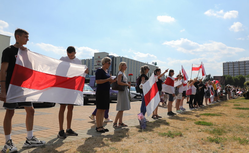 Protest na Białorusi //EPA/STR /PAP