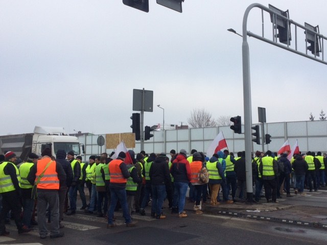 Protest na DK1 /Anna Kropaczek /RMF FM