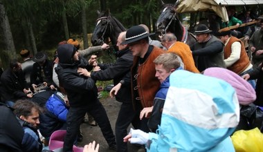 Protest na drodze do Morskiego Oka