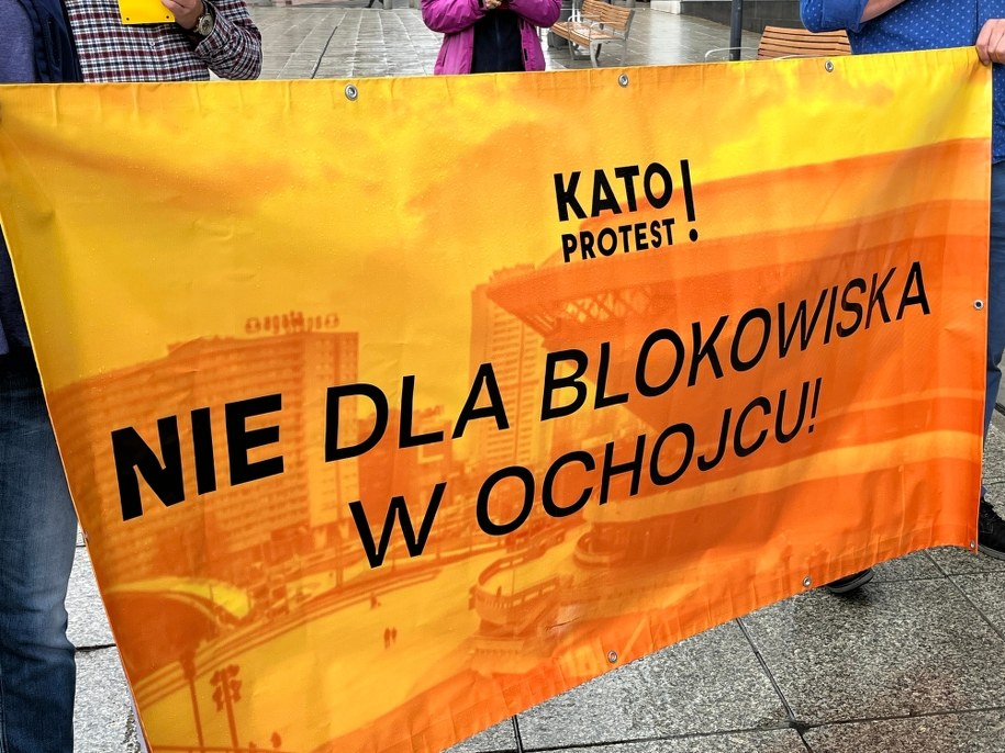 Protest na katowickim rynku /Anna Kropaczek /RMF FM - reporter