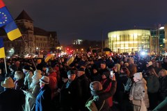 Protest na placu Mickiewicza