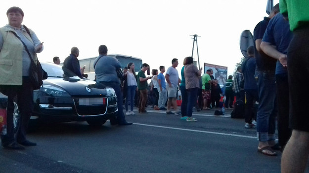 Protest na przejściu granicznym w Medyce /Marek Wiosło /RMF FM