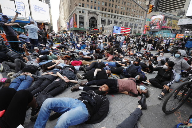 Protest na Times Square /JUSTIN LANE /PAP/EPA