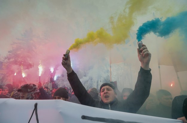 Protest na ulicach Kijowa /SERGEY DOLZHENKO /PAP/EPA