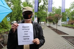 Protest na Uniwersytecie Pedagogicznym w Krakowie