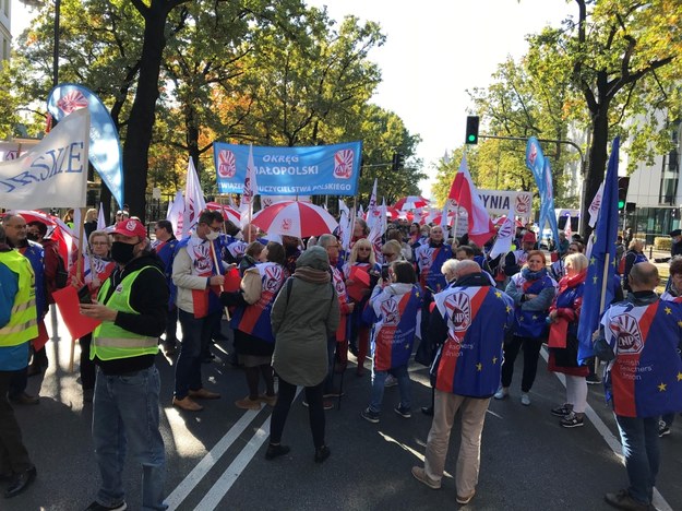 Protest nauczycieli w Warszawie /Krzysztof Zasada /RMF FM