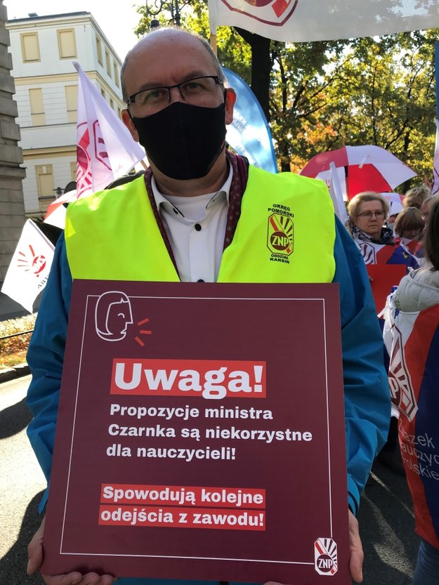 Protest nauczycieli w Warszawie /Krzysztof Zasada /RMF FM