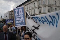 Protest niepełnosprawnych w Warszawie