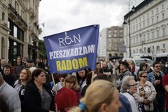 Protest niepełnosprawnych w Warszawie