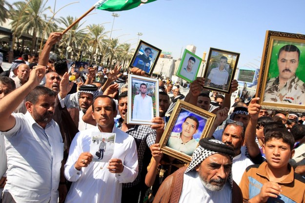 Protest ofiar dżihadystów w Iraku /ALAA AL-SHEMAREE /PAP/EPA