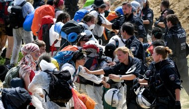 Protest okupacyjny ekologów w kopalni Garzweiler w Niemczech