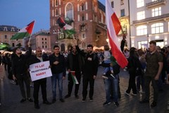 Protest Palestyńczyków w Krakowie
