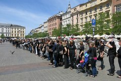Protest pielęgniarek na krakowskim rynku