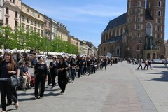 Protest pielęgniarek na krakowskim rynku