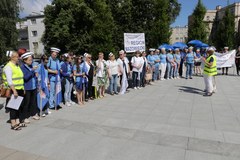 Protest pielęgniarek przed Sejmem