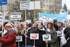Protest pielęgniarek w Krakowie