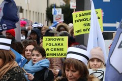 Protest pielęgniarek w Tarnowie 