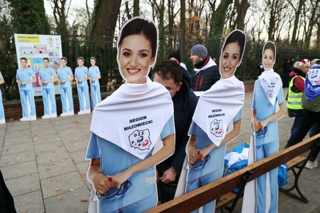 Protest pielęgniarek w Warszawie, 19 listopada 2024 /Anita Walczewska /East News