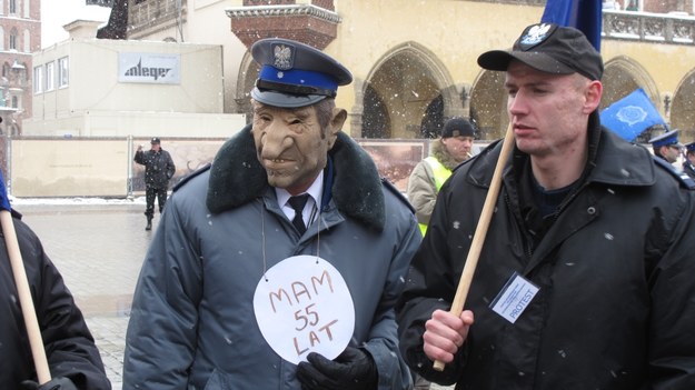 Protest policjantów w Krakowie w 2009 roku &nbsp; /archiwum /RMF FM