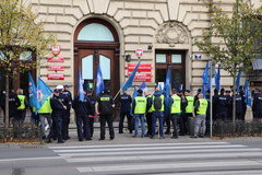 Protest policjantów w Krakowie 